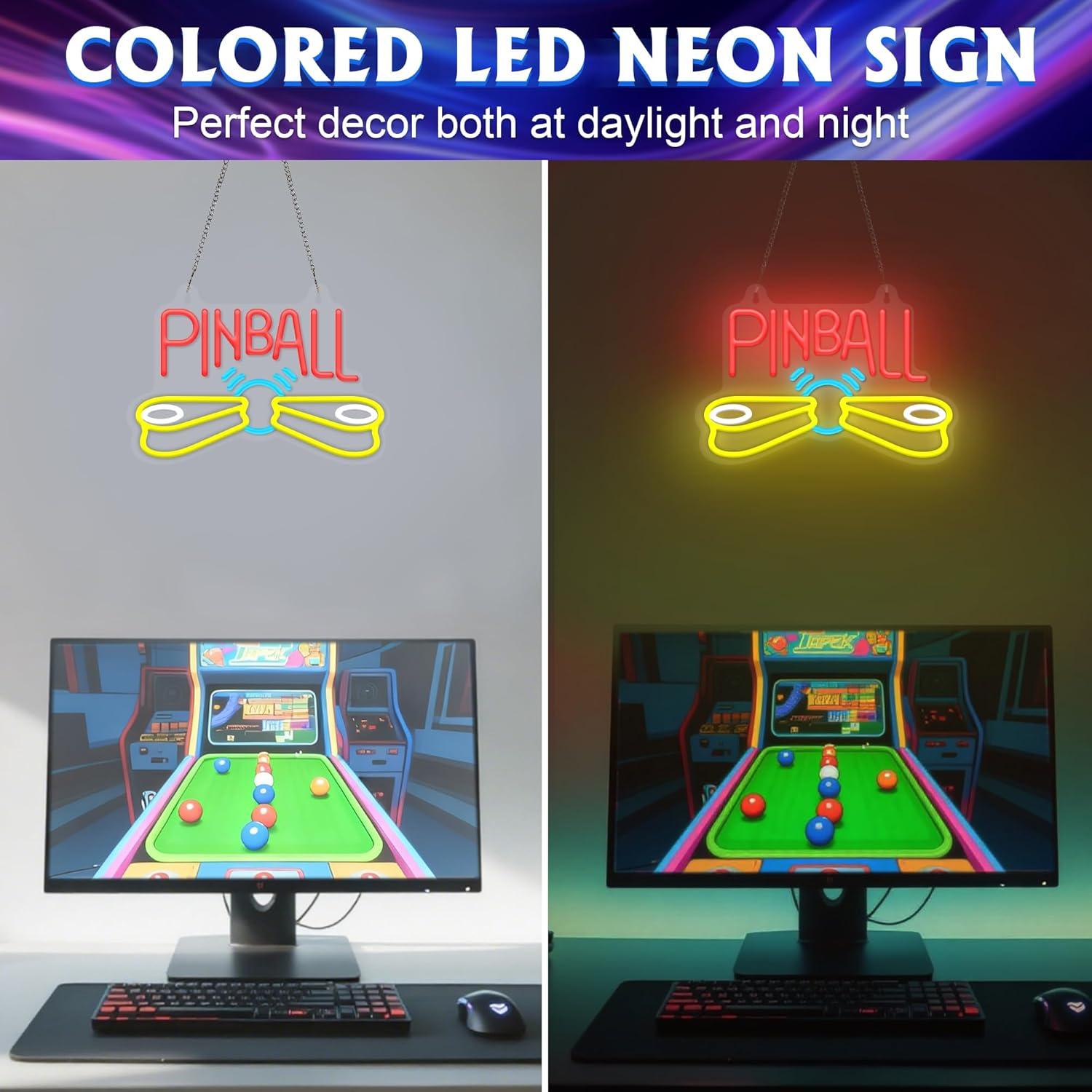 Lampu Neon Pinball, Lampu LED  - Arcade Games & Vending Llc Photos ulasan dan harga